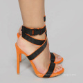 Designer Mini Platform Buckle Stiletto High Heel Female Shoes Sandals